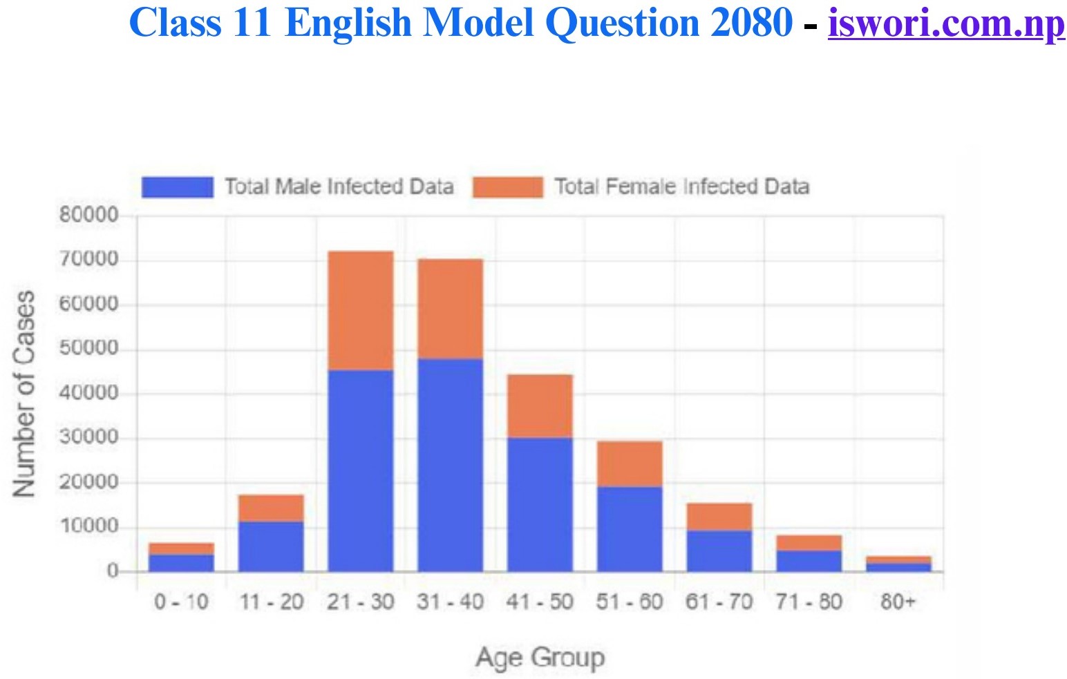 Bar Graph: Class 11 English Model Question 2080-2081 PDF Solution