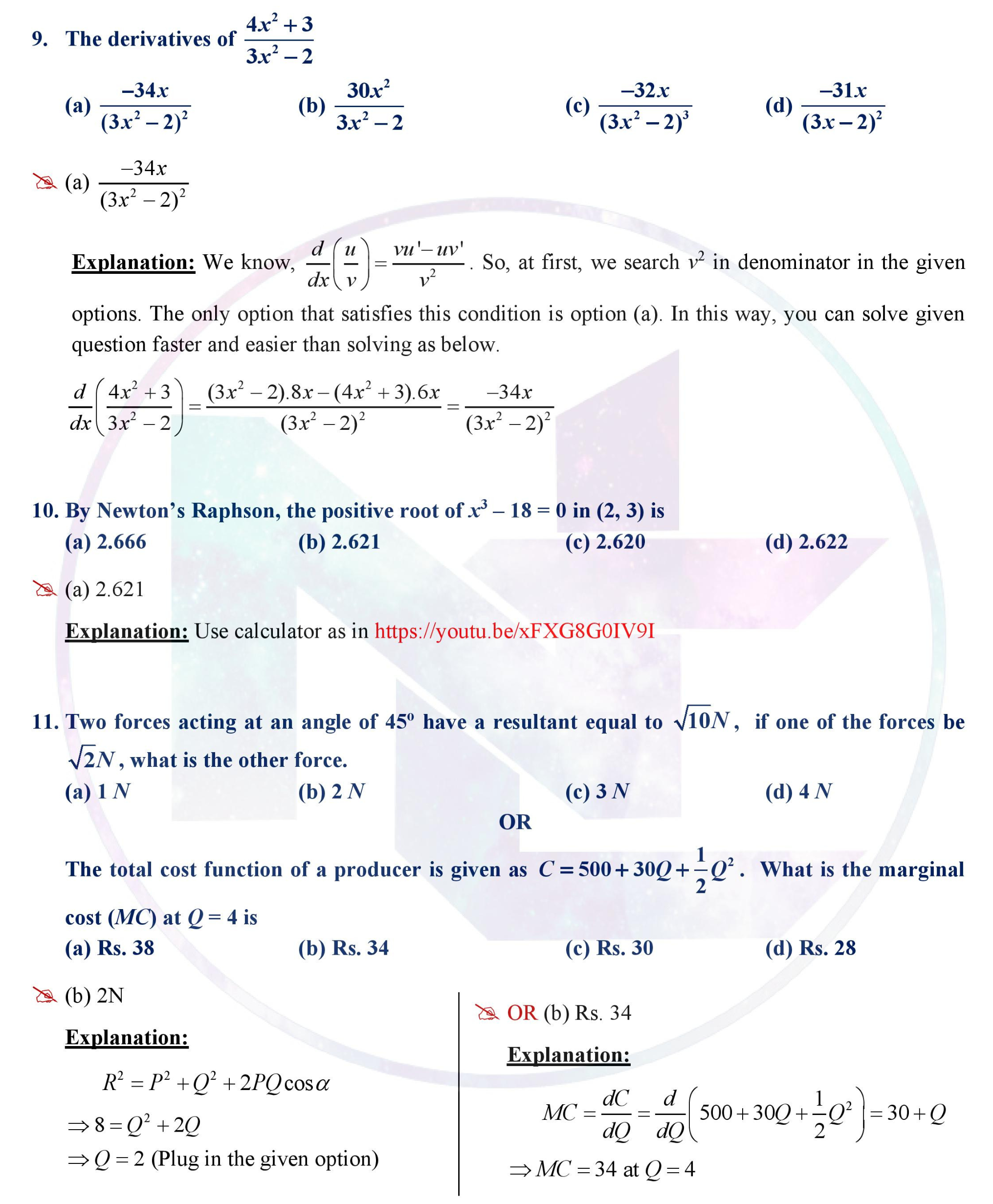 NEB Class 11 Mathematics Model Question Solution 2080 PDF