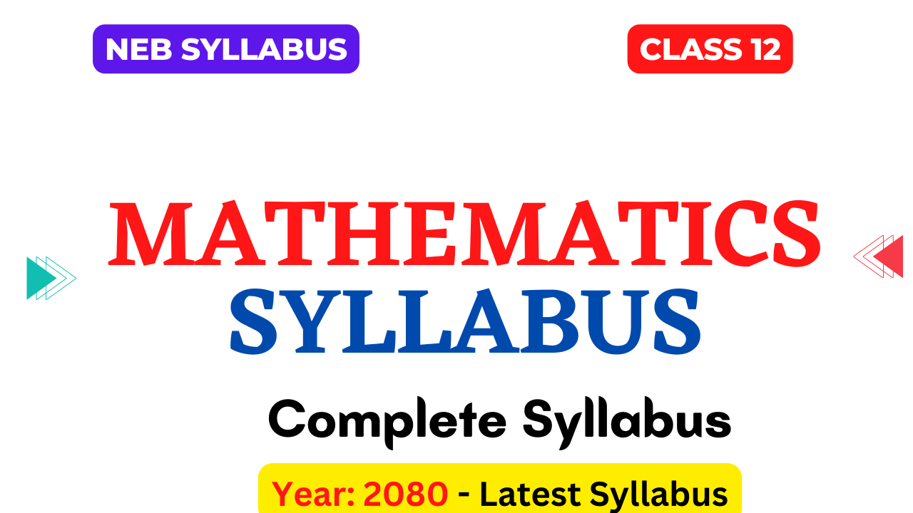 NEB Class 12 Mathematics Syllabus 2080